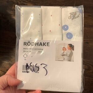 IKEA 100% cotton baby cloth set of 3